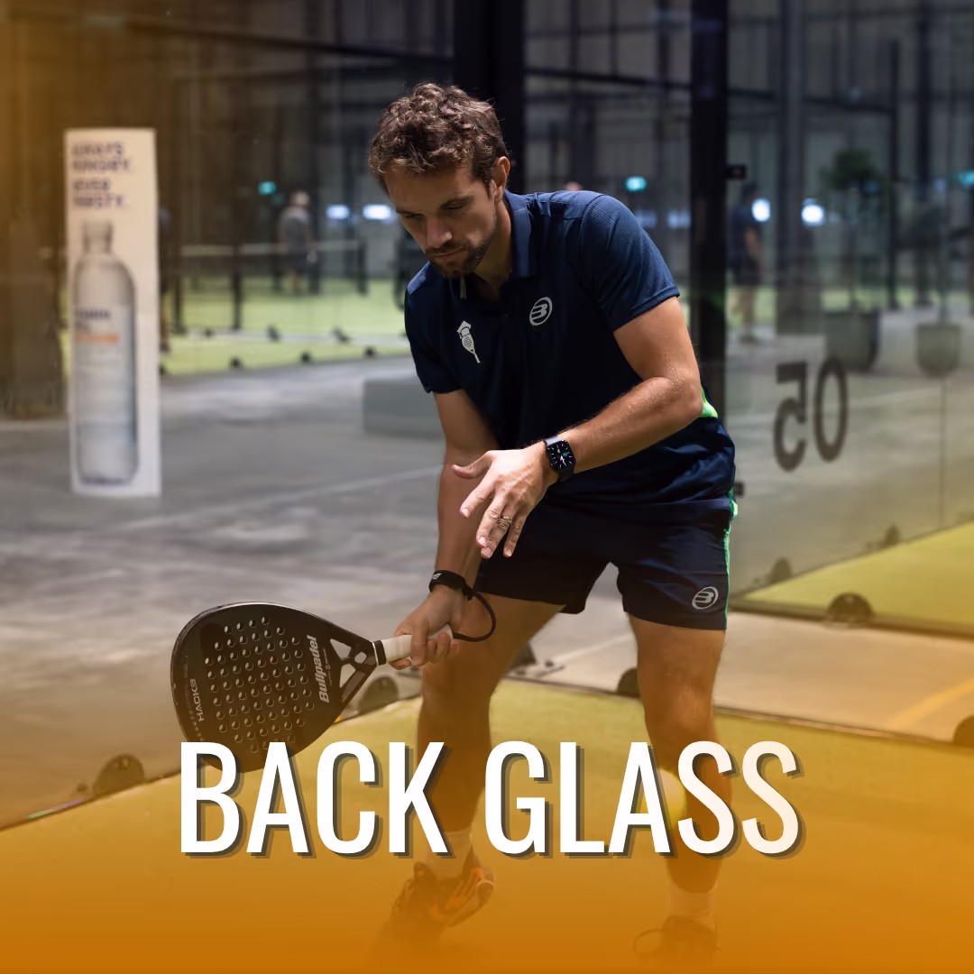 Padel back glass technique