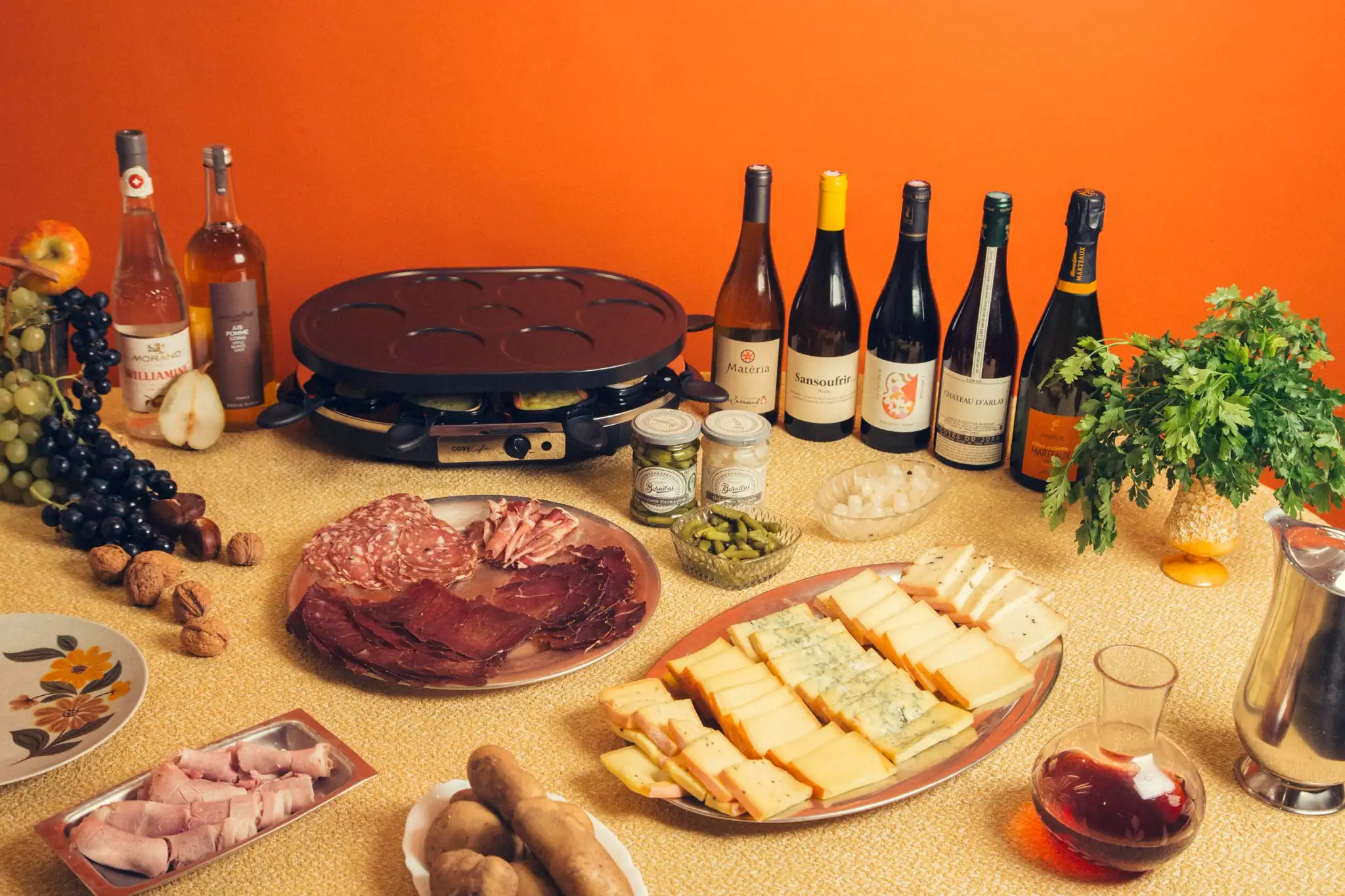 Stand de dégustation de vins lors d'une soirée d'entreprise