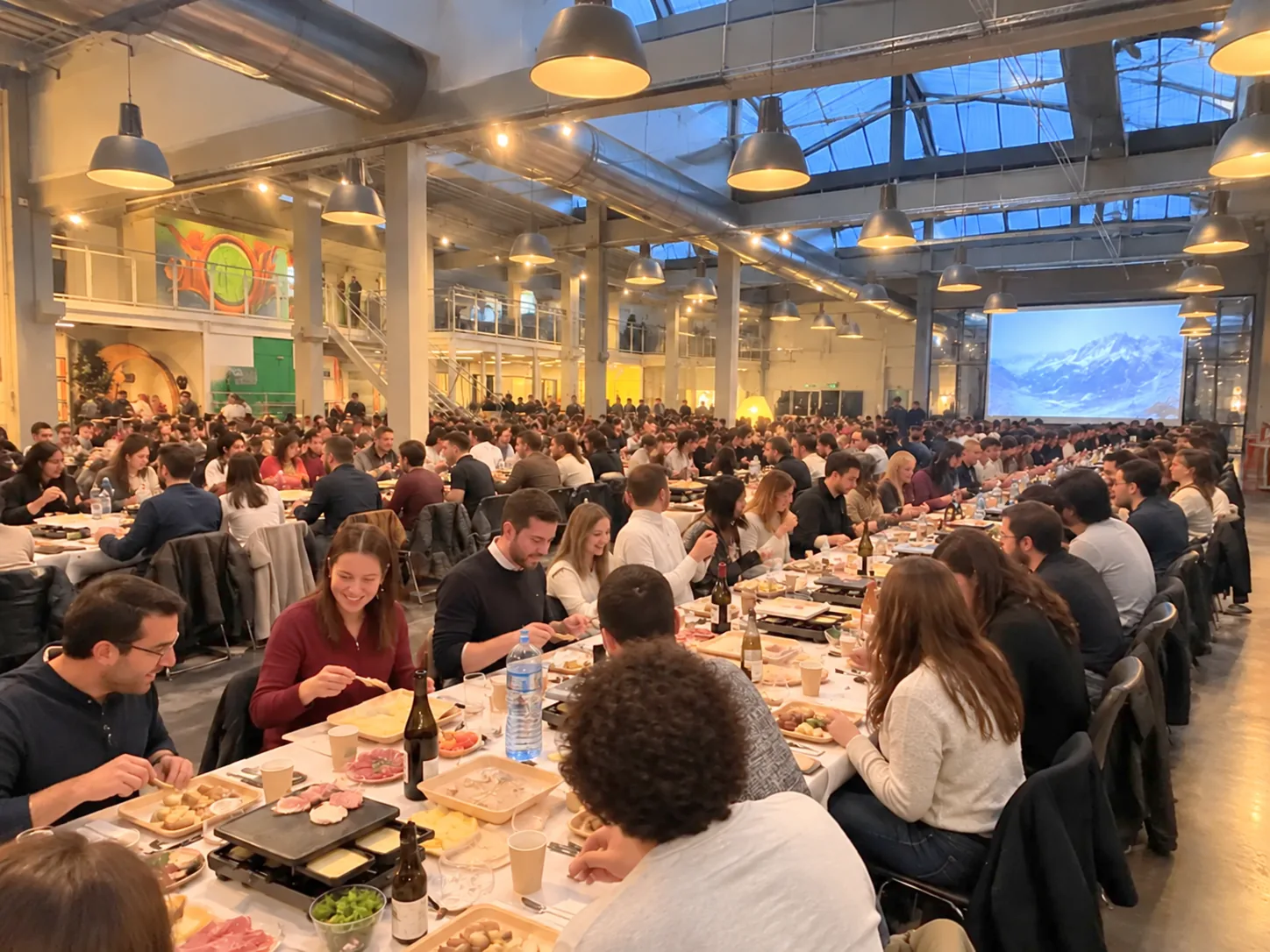 Raclette Party pour 120 personnes lors d'une soirée annuelle