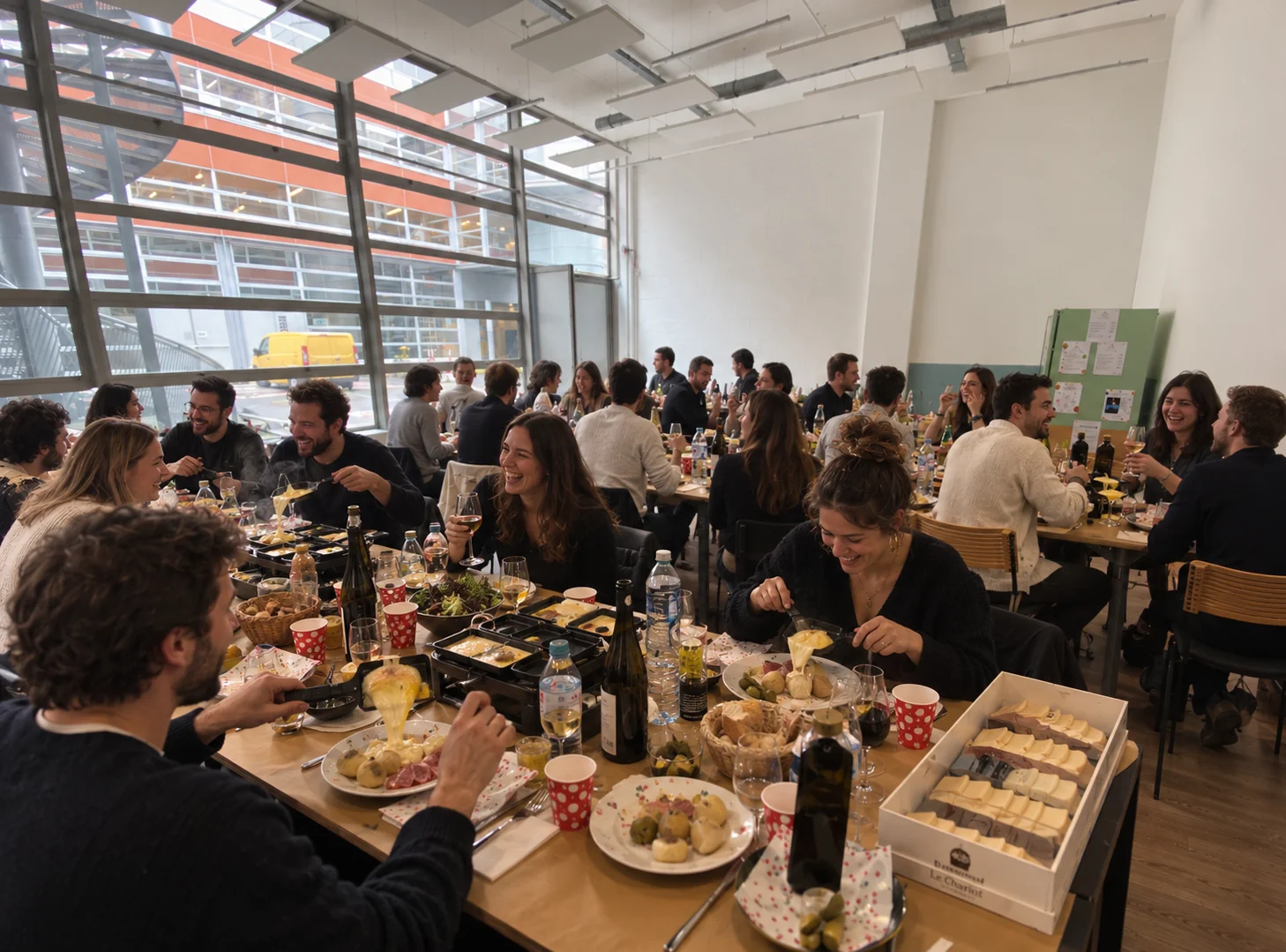 Raclette Party organisée par Le Cheese Geek pour une entreprise