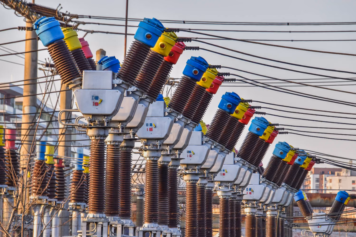 Elektrische Schaltanlage in einem Umspannwerk