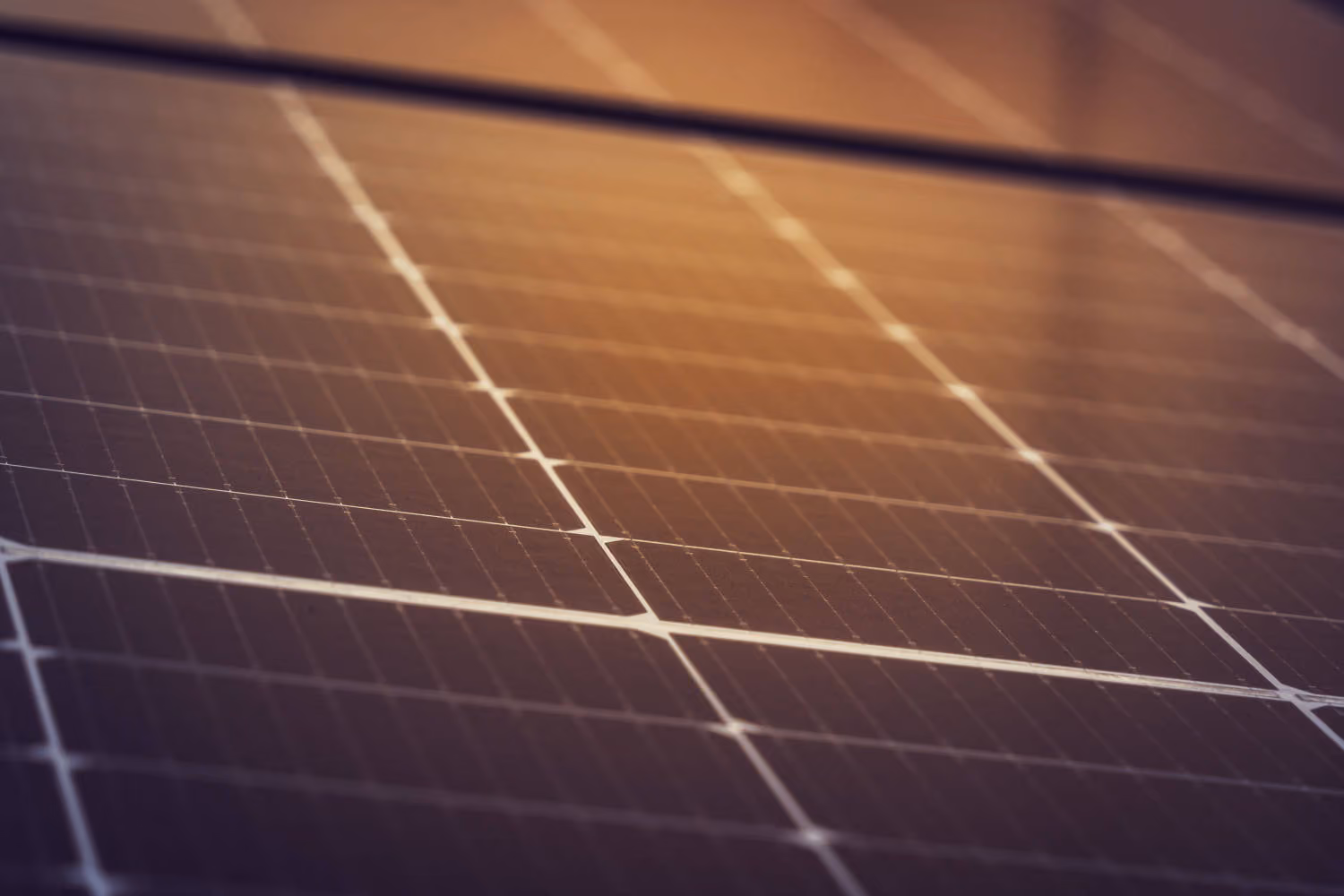Nahaufnahme eines Photovoltaikmoduls