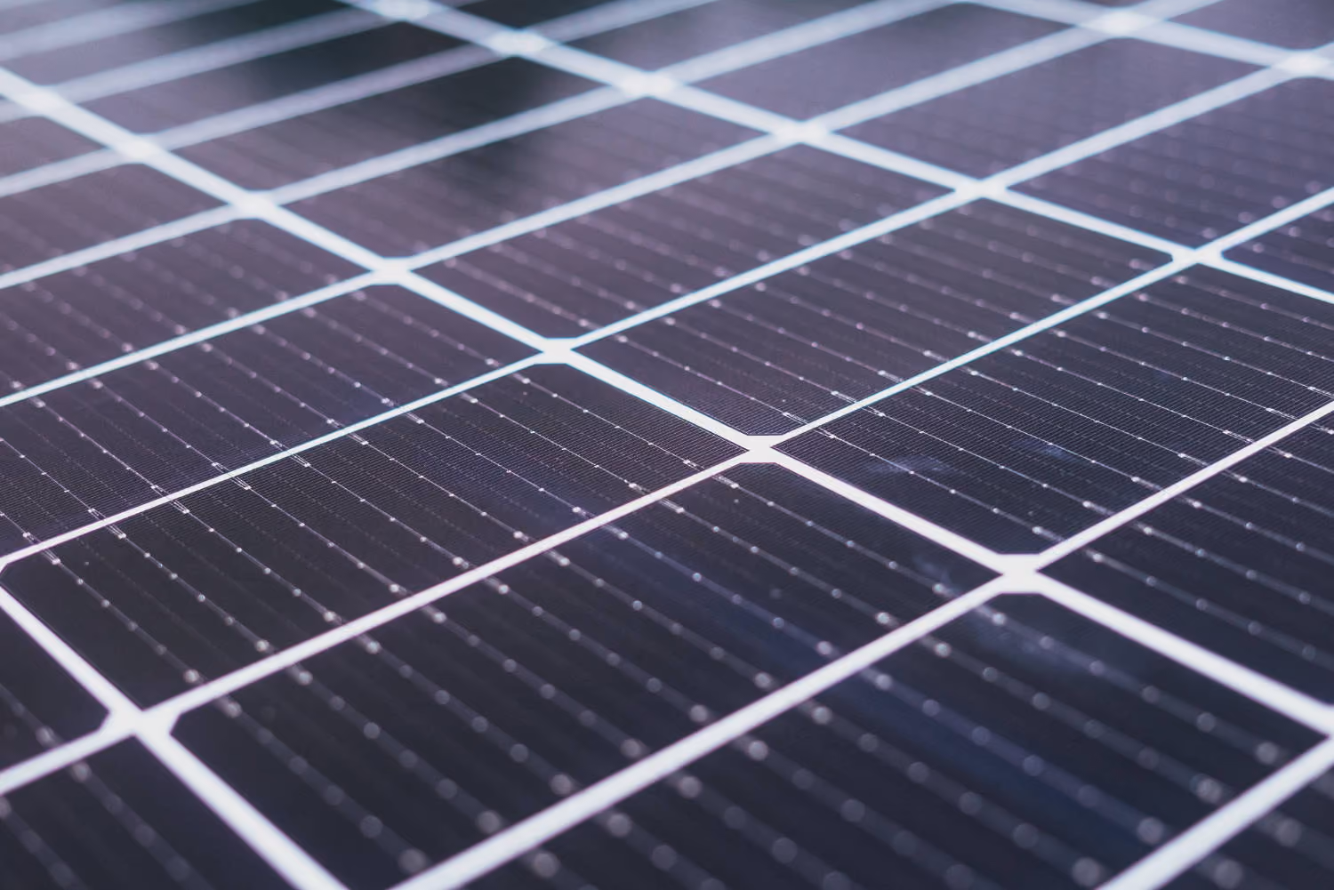 Detailansicht von Photovoltaikmodulen