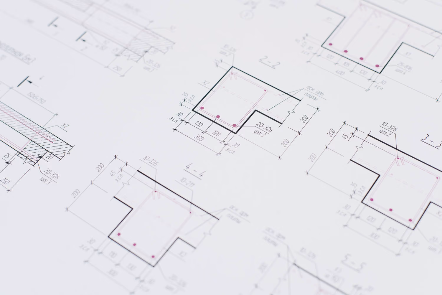 Technischer Plan einer elektrischen Anlage