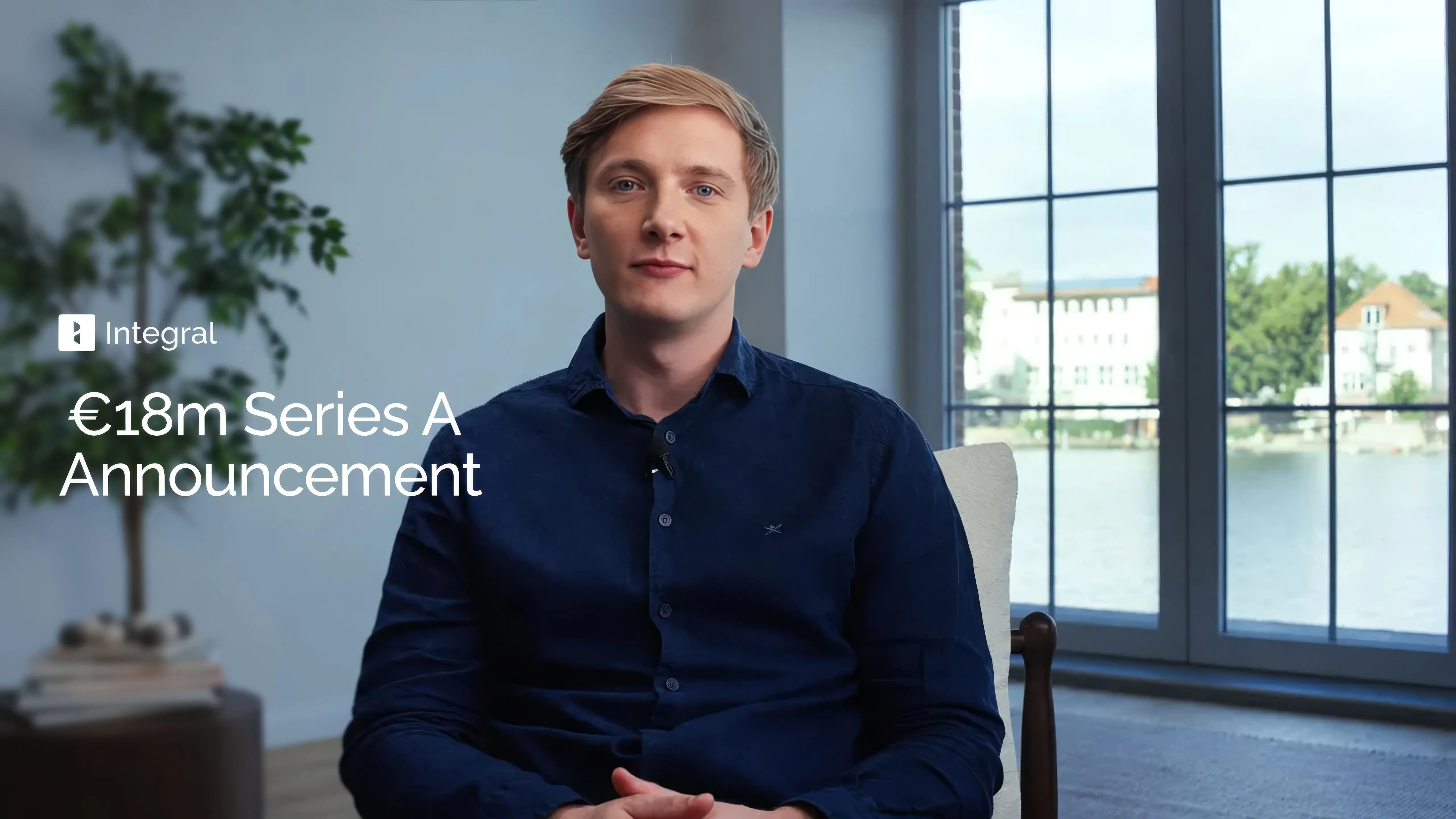 Lukas Zörner announcing Integral's €18m Series A