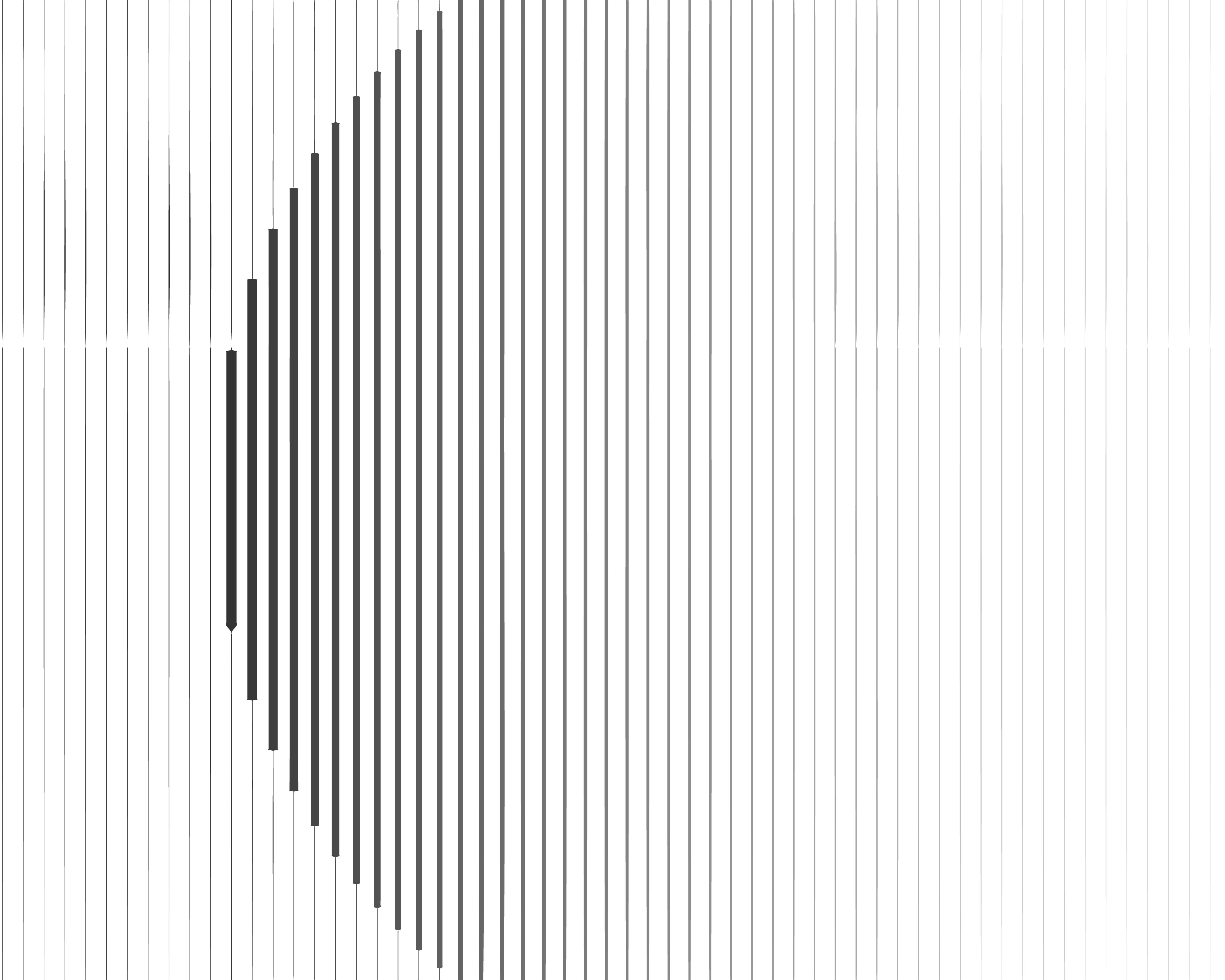 Vertical black lines arranged to form a semicircle on a transparent background.