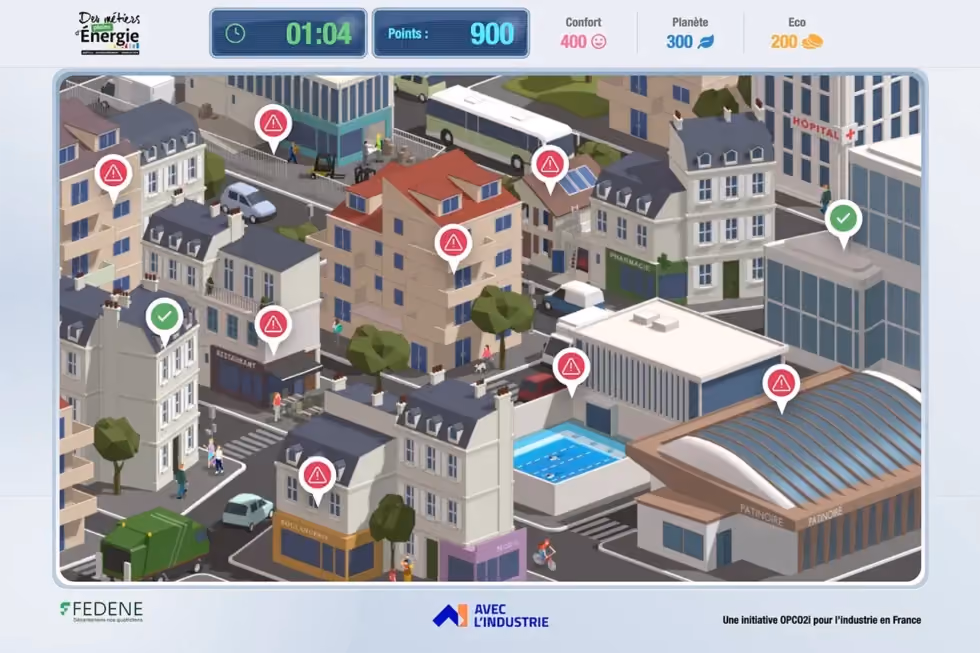 Jeu « Dans la peau de… » : plan de la ville avec les installations à visiter