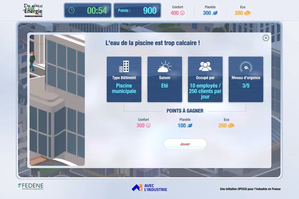 Jeu « Dans la peau de… » : mission « L'eau de la piscine est trop calcaire » et points à gagner