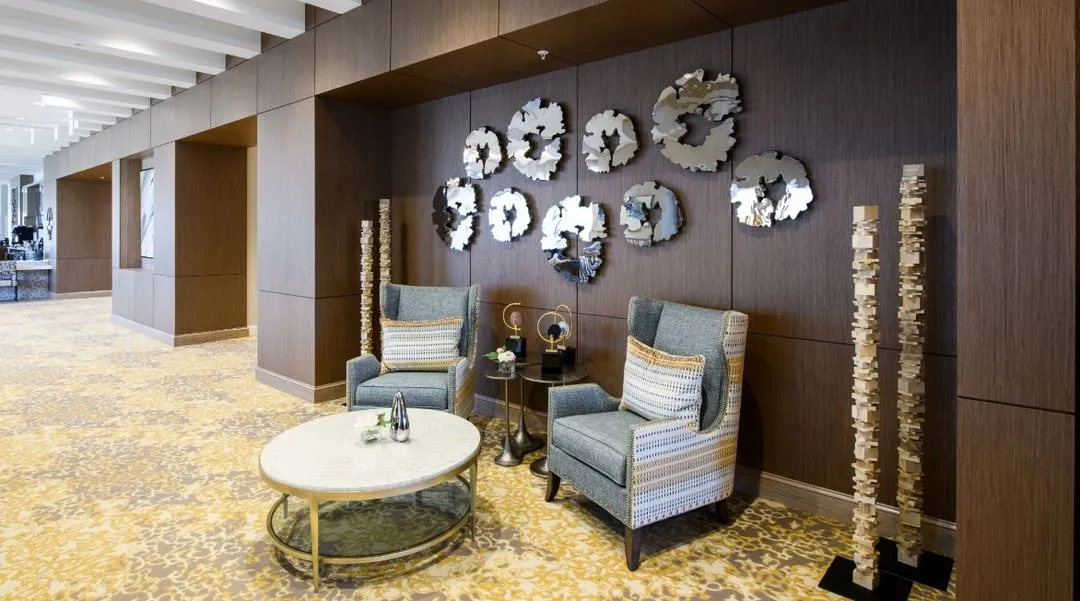 sitting area in the lobby