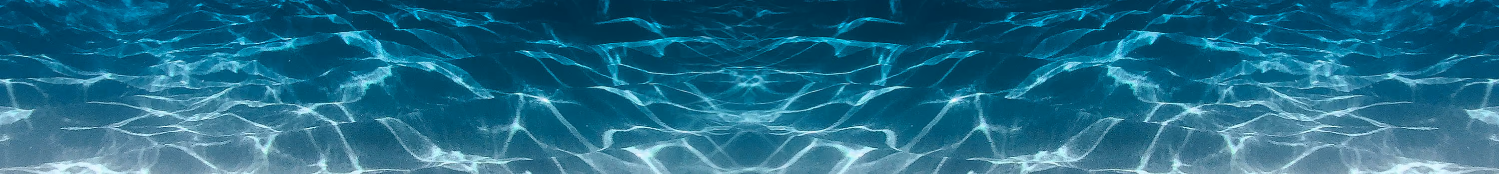 Clear blue water surface with sunlight reflections and ripples.