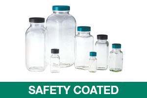 Safety Coated French Square Bottles