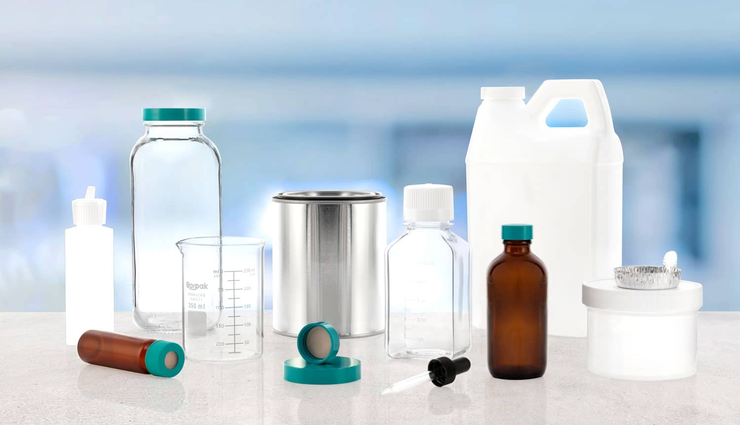 Group Shot of Qorpak Products