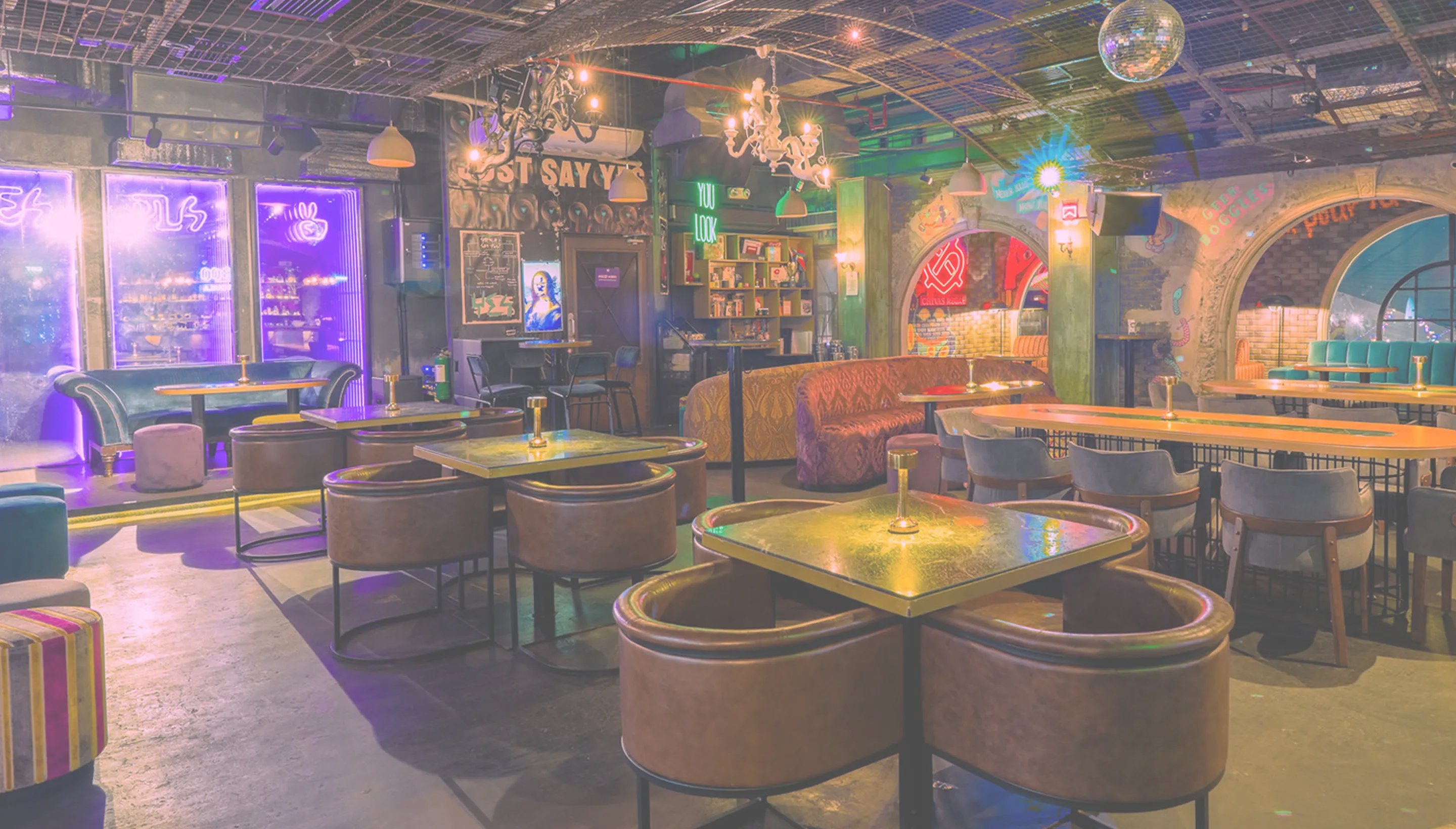 Yes Please cocktail bar interior at The Palace Manila BGC