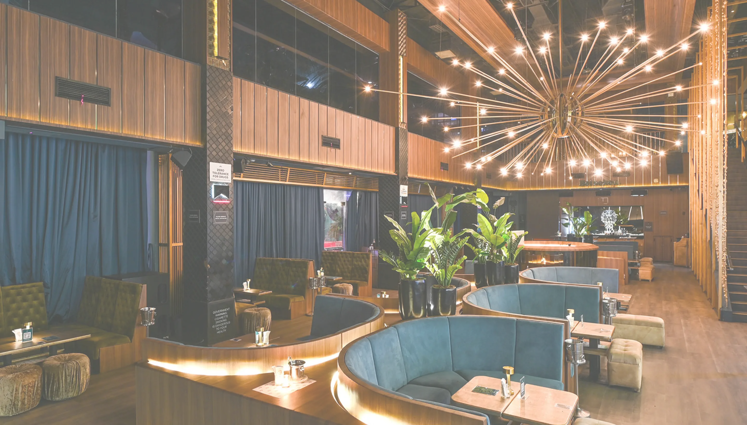 Revel luxury lounge interior at The Palace Manila BGC
