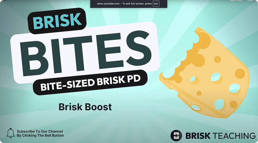 Brisk Bites: Brisk Boost