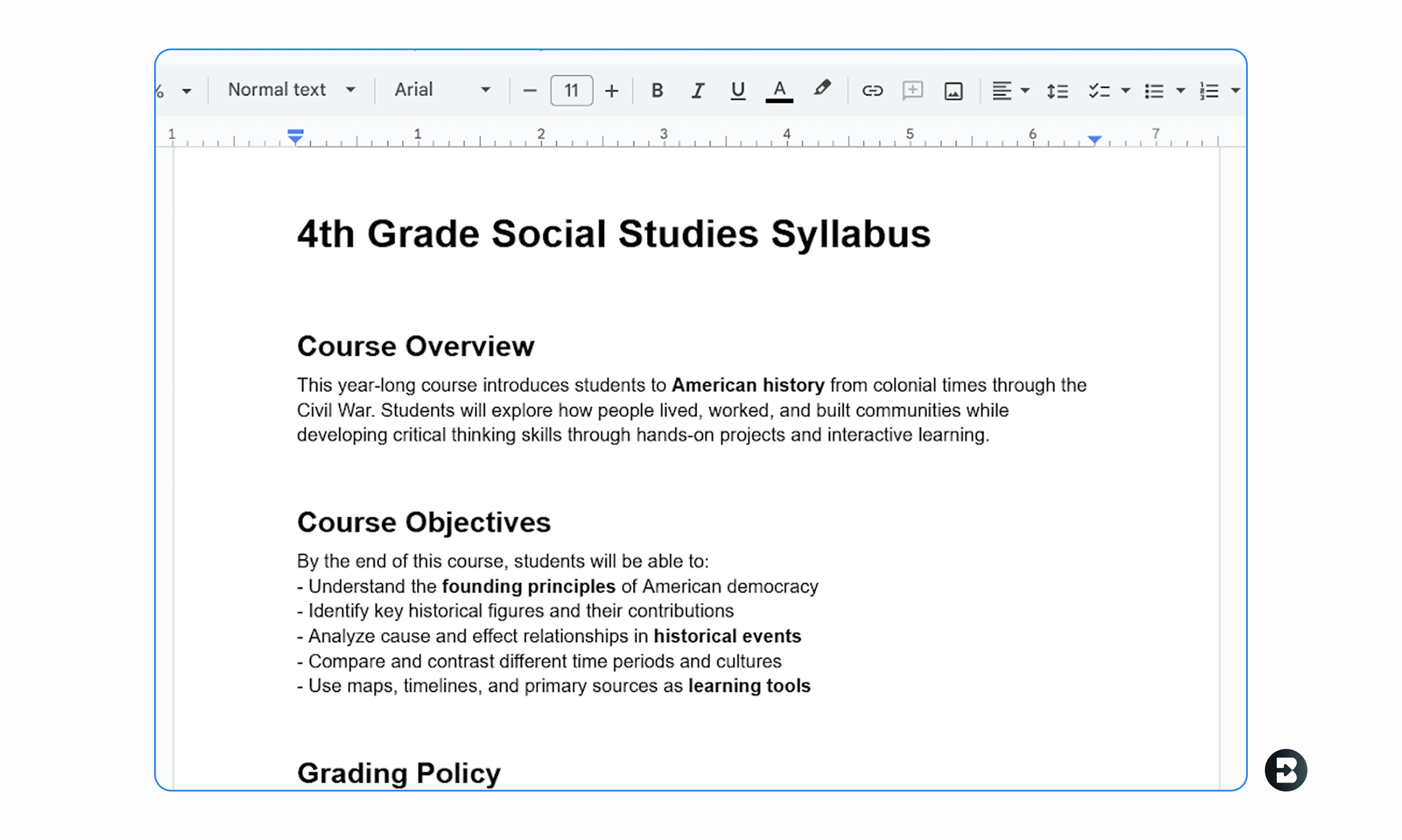 Social Studies Syllabus