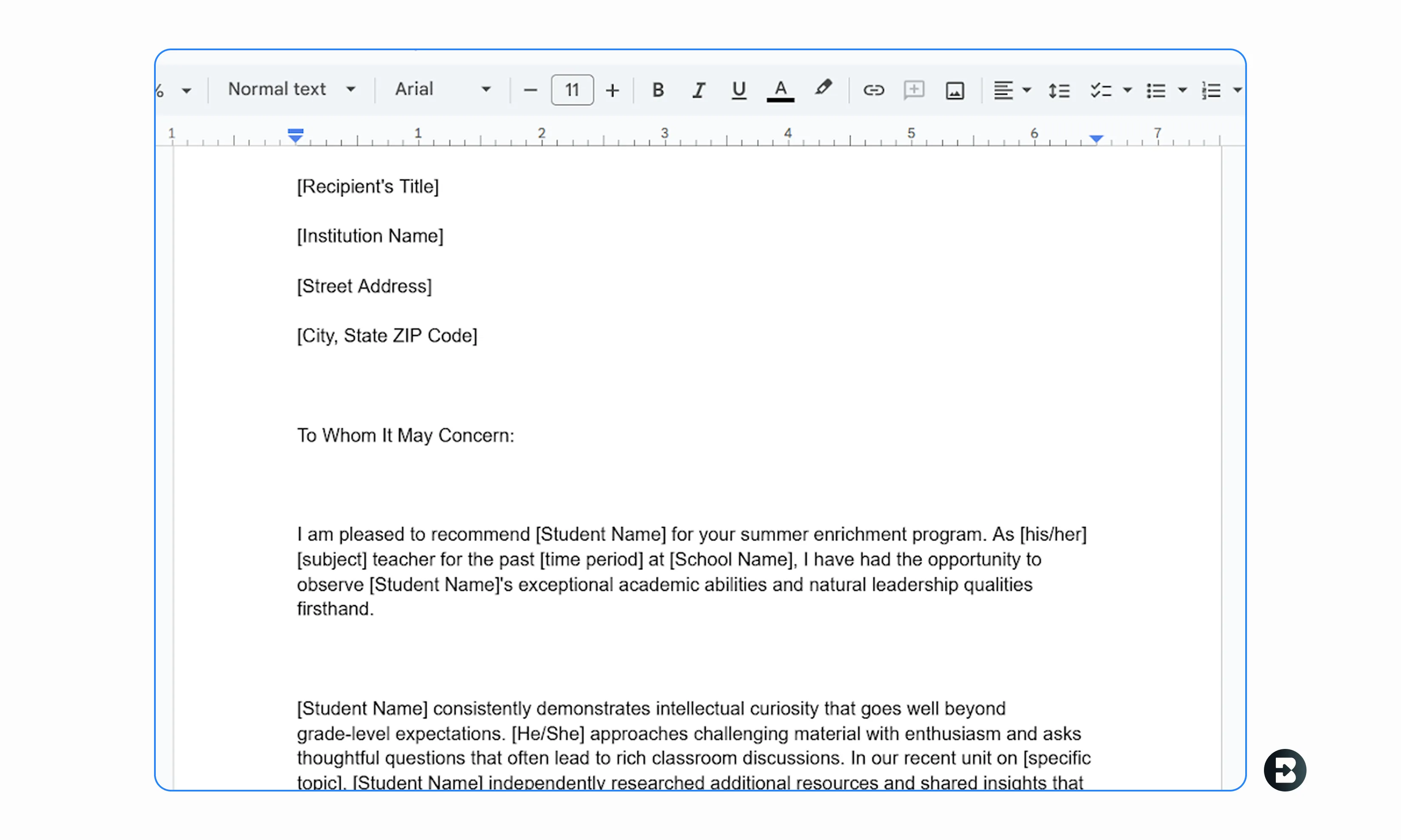 Summer Program Recommendation