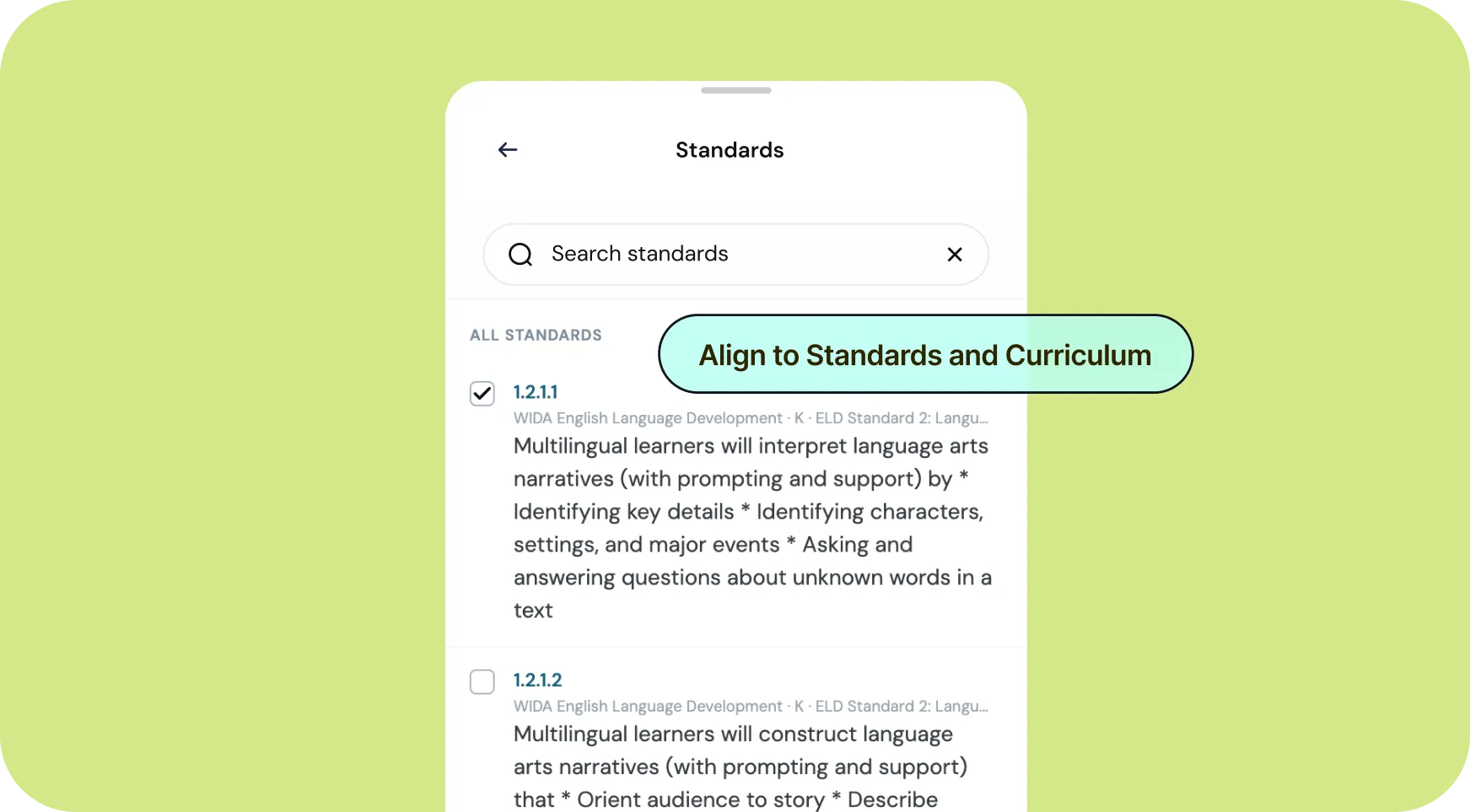 Built-in standards to save you research