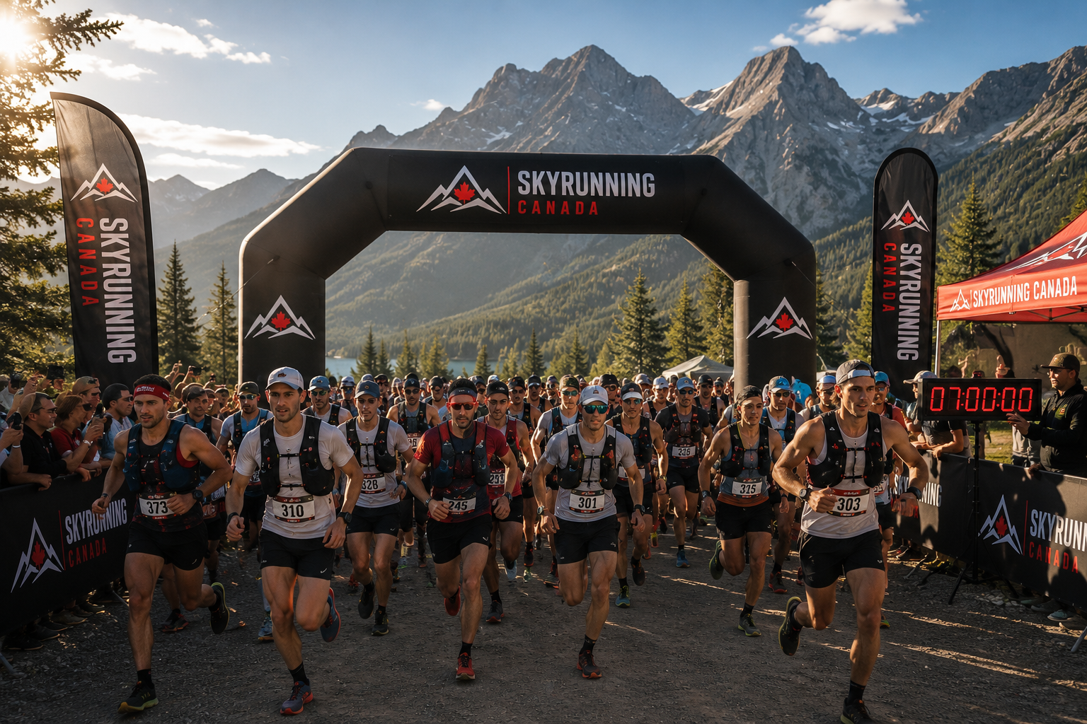 Runners at Skyrunning startline