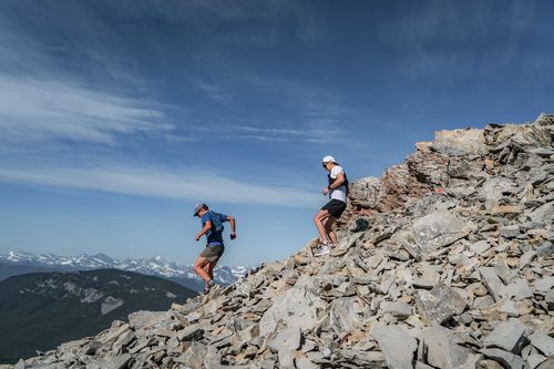 Technical rocky terrain with runners