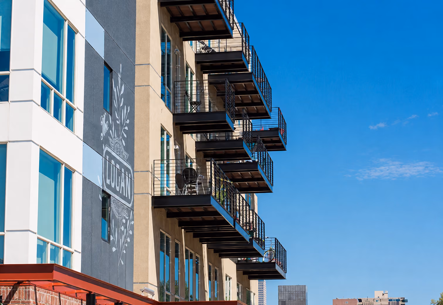 Exterior view of apartments