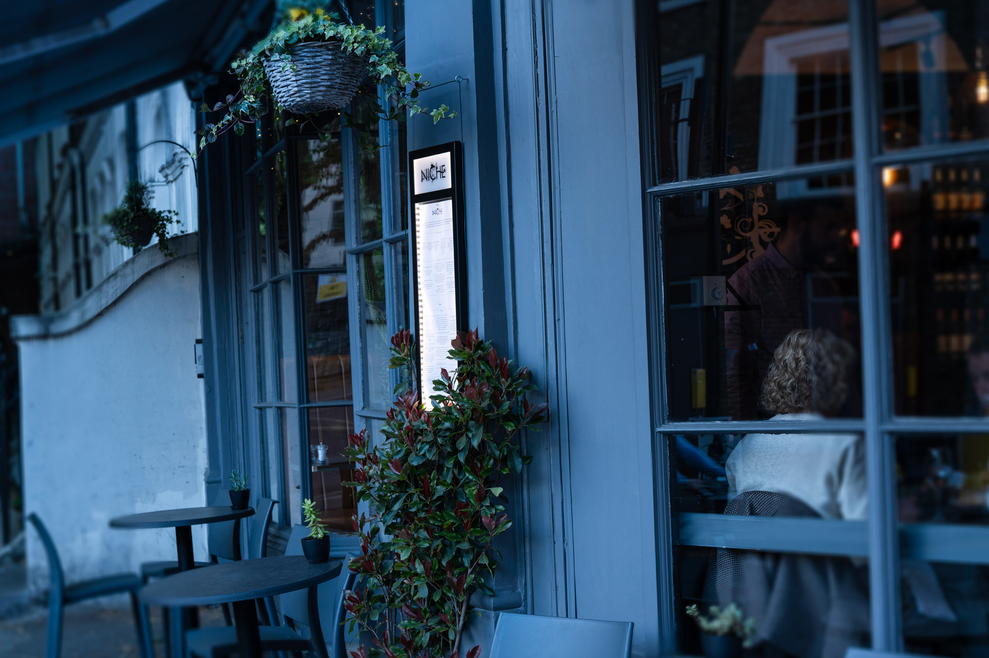 Niche Restaurant exterior on Rosebery Avenue