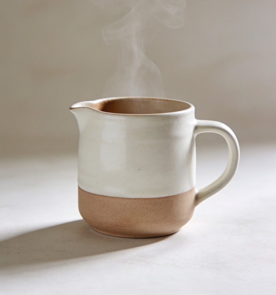 A cup on the table.