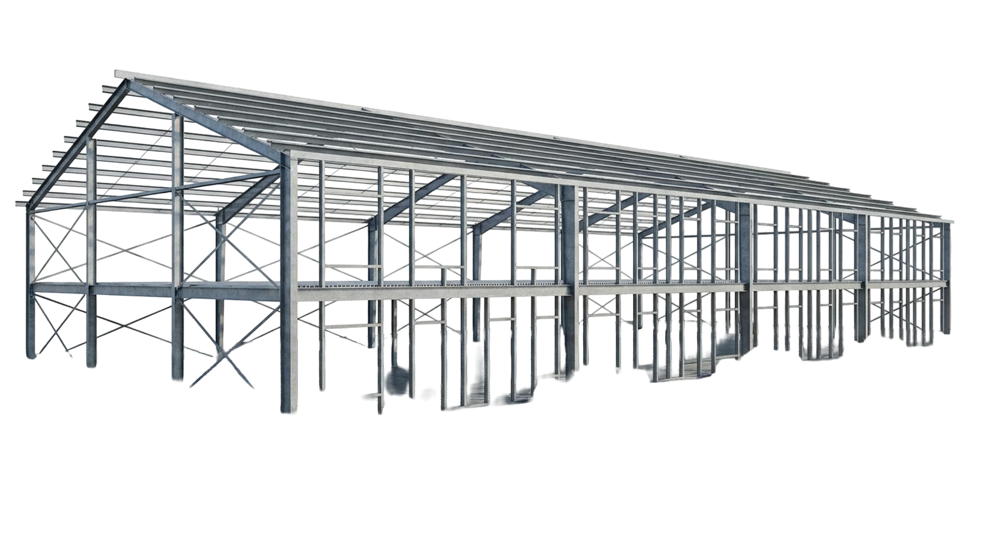 Steel frame structure of the E&S Holdings building