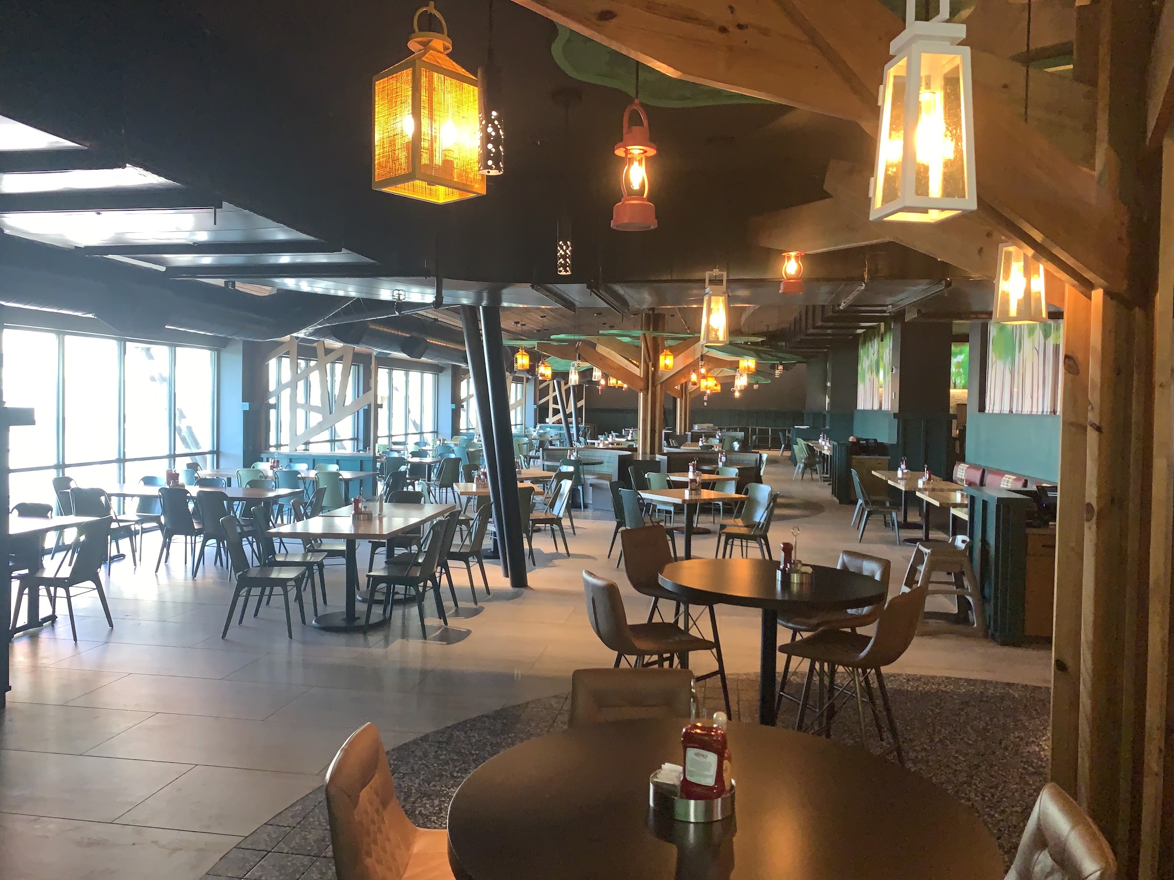 Restaurant interior after the expansion