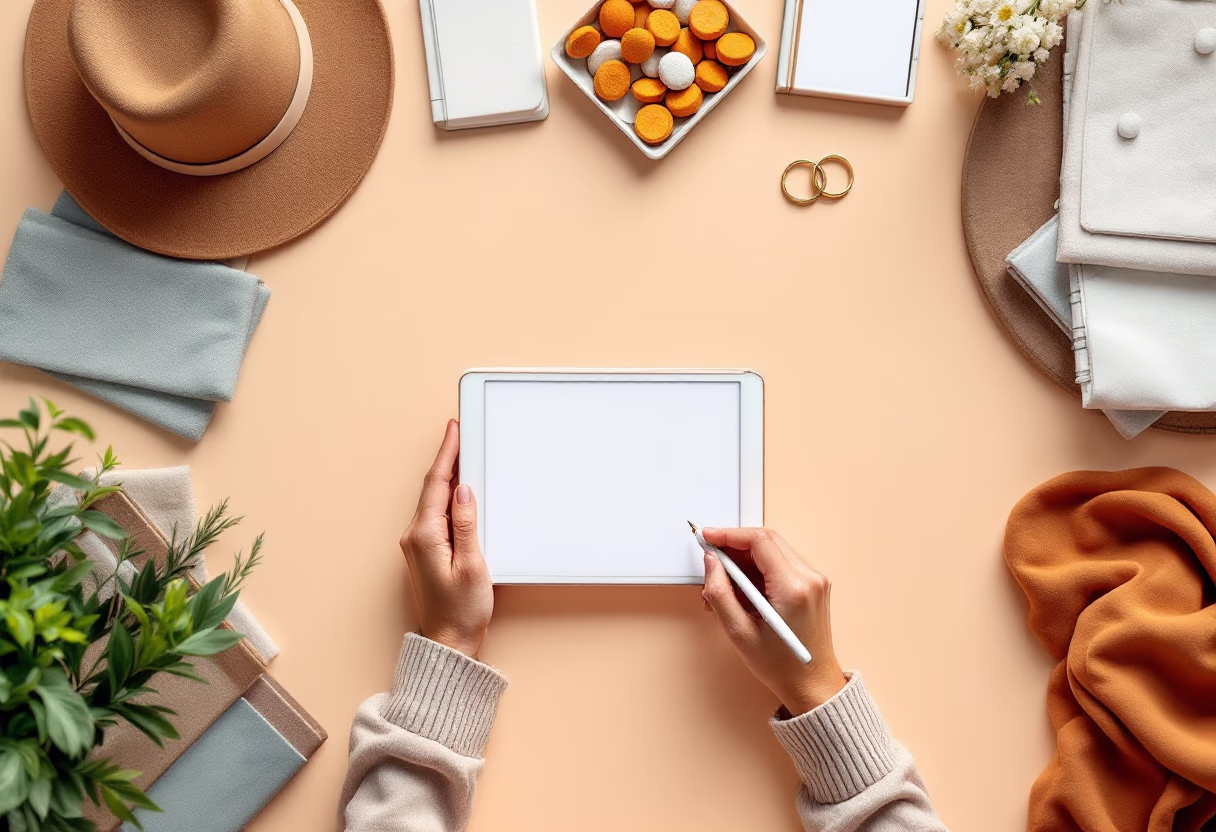 [background image] image of founder at work (for an interior design firm)