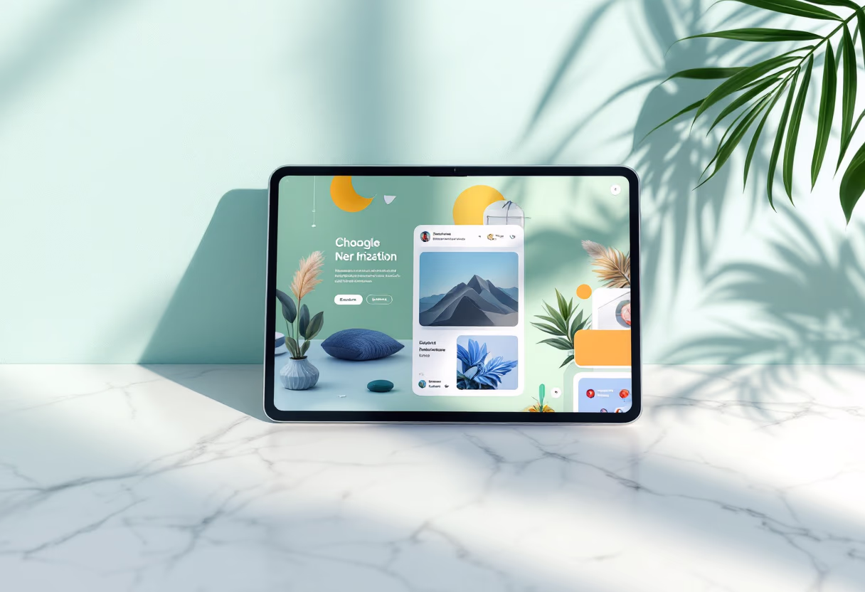 [interface] screenshot of app on a tablet (for a consumer apps)