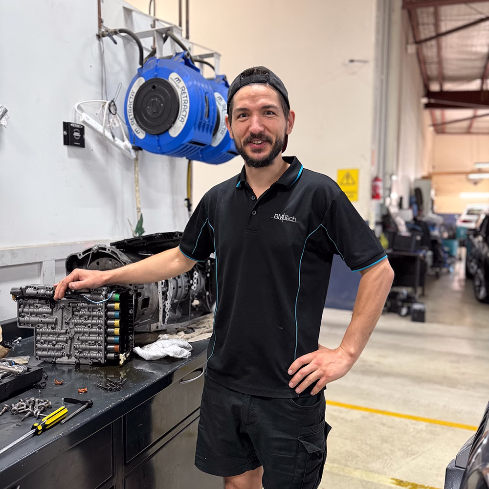 BMT Technician at a workbench in the BMT Workshop