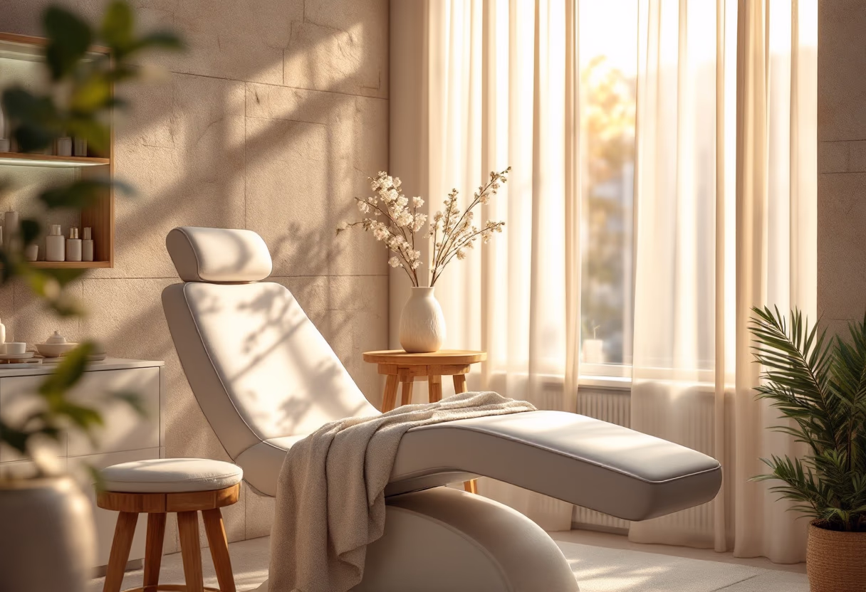 image of relaxation area with soothing art for acupuncturist