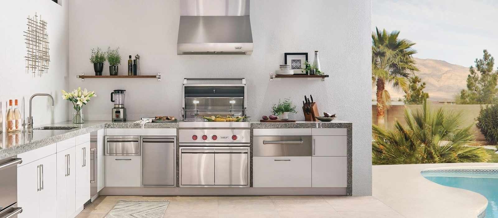 Outdoor kitchen designed for a Southwest Florida home