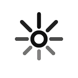 Icon of a sun with rays indicating brightness or light intensity.