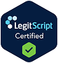 LegitScript Certified badge with a checkmark inside a hexagon shape.