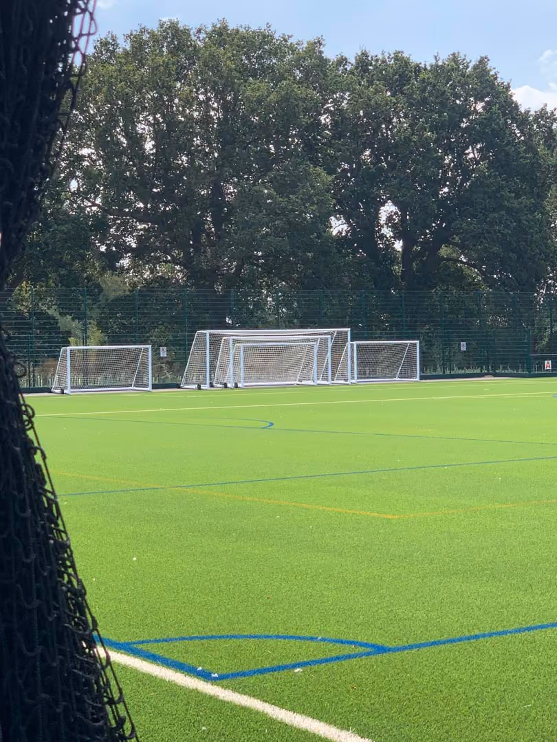 Football pitch at Wealden Community Sports Hub near Hailsham