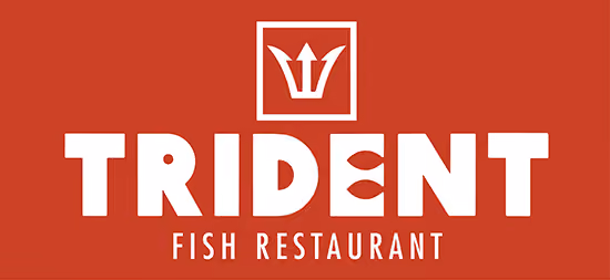 A red logo for a fish restaurant.