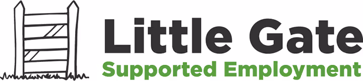 Little Gate Supported Employment logo with stylized gate icon