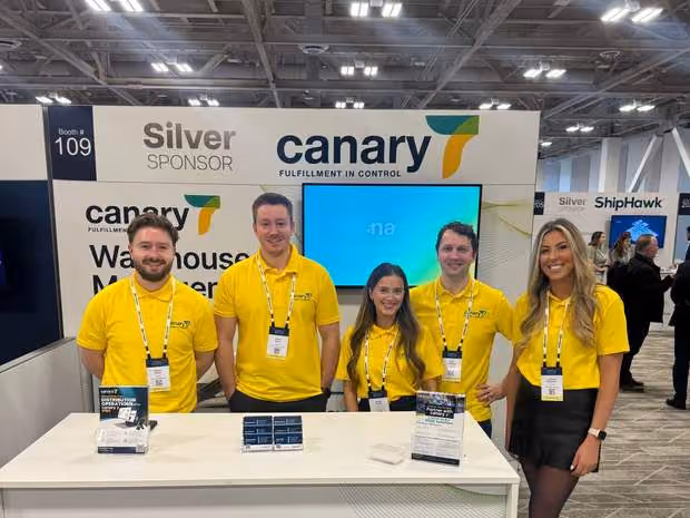Canary7 team at a warehouse and logistics trade show event