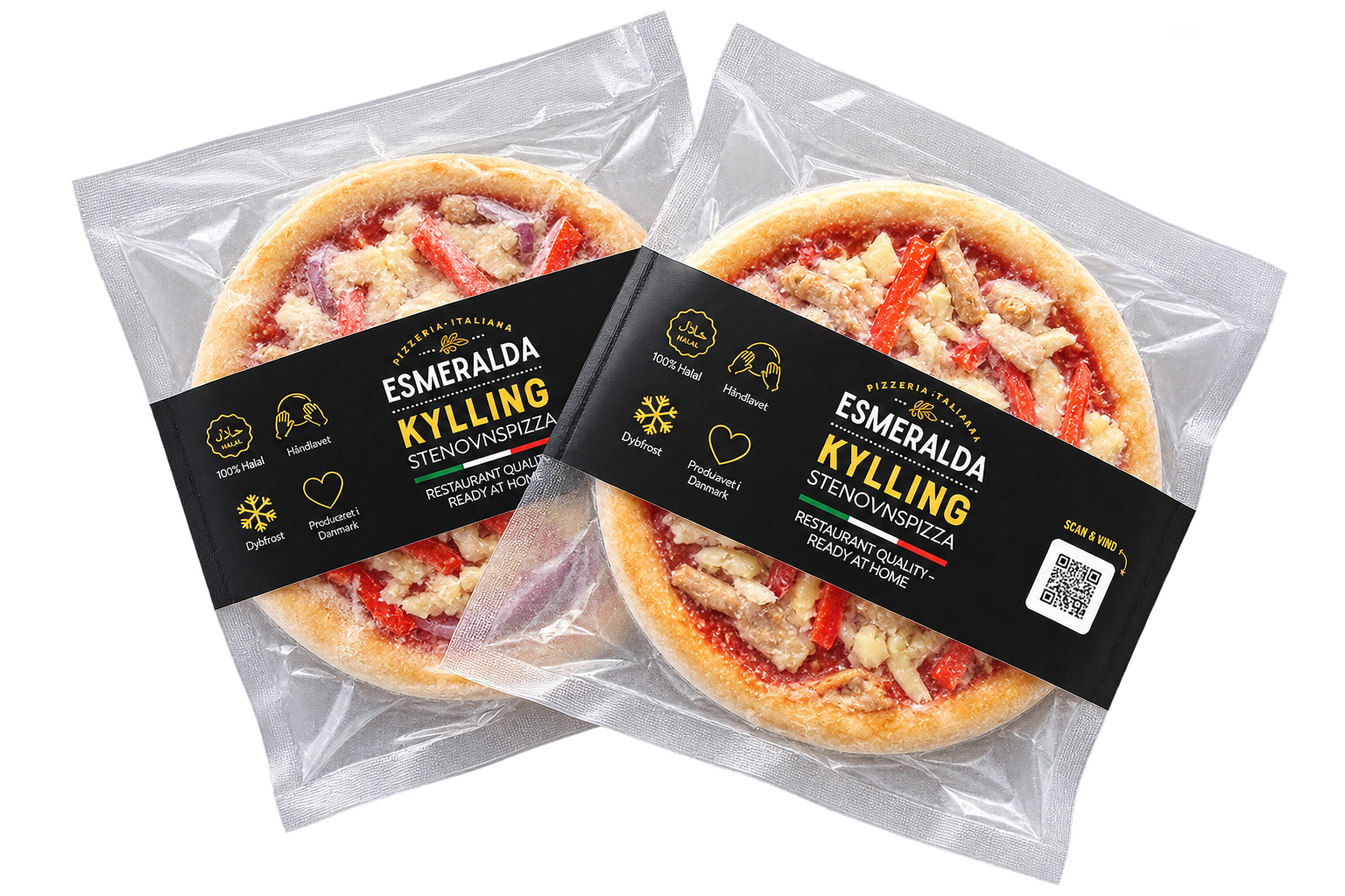 Esmeralda Halal Kylling Frostpizza