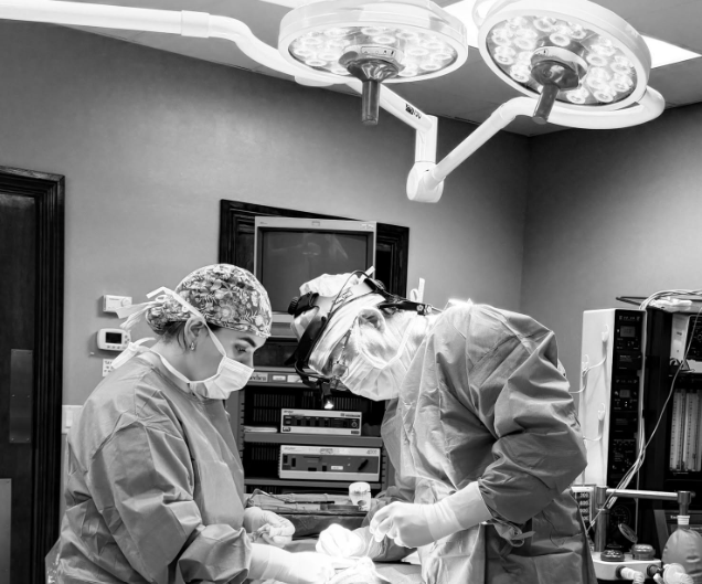 Dr. Prendiville performing surgery, Fort Myers Florida