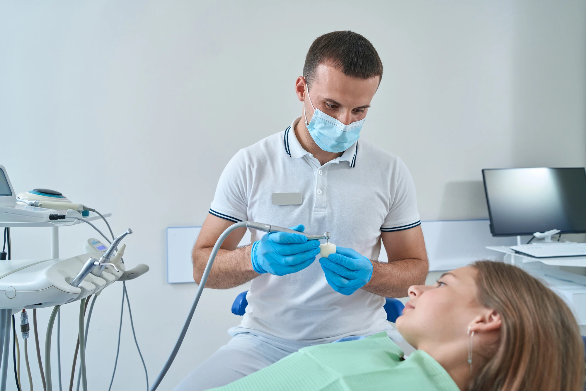 woman receiving restorative dentistry in Easley, SC
