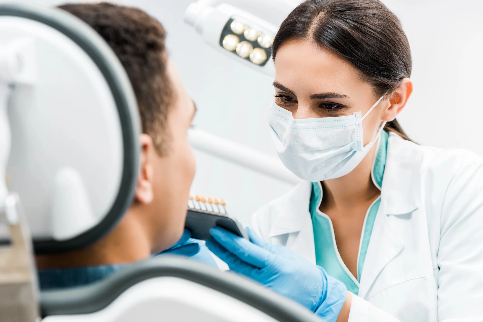 dentist doing teeth whitening in Easley, SC