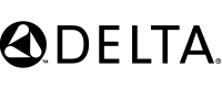 Delta airline logo featuring the word 'DELTA' in uppercase letters next to a stylized triangular icon.