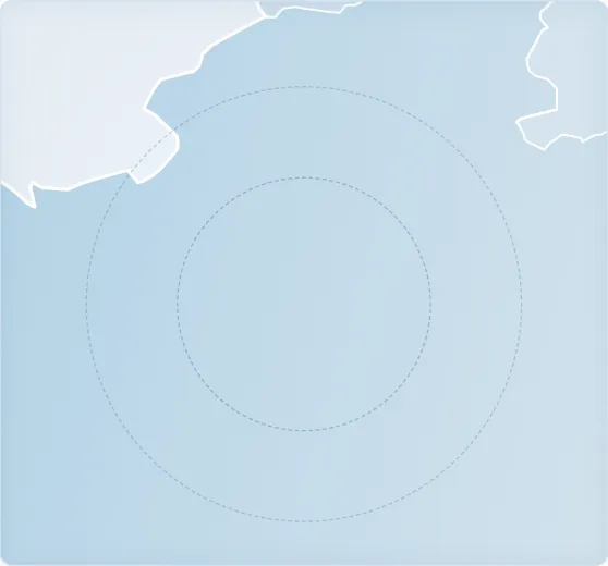 Karte des Servicegebiets Münsterland und NRW mit den Standorten Coesfeld, Oberhausen, Dülmen und claimXpert