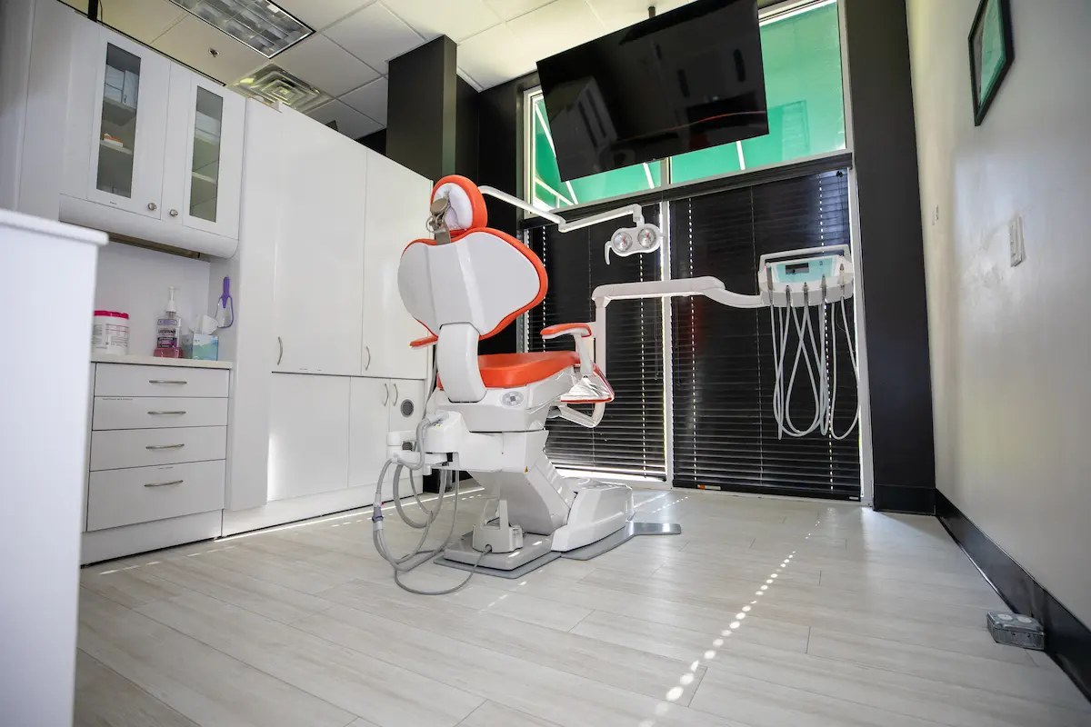 Modern dental treatment room at Smile Design Modern Dentistry in Durham, NC
