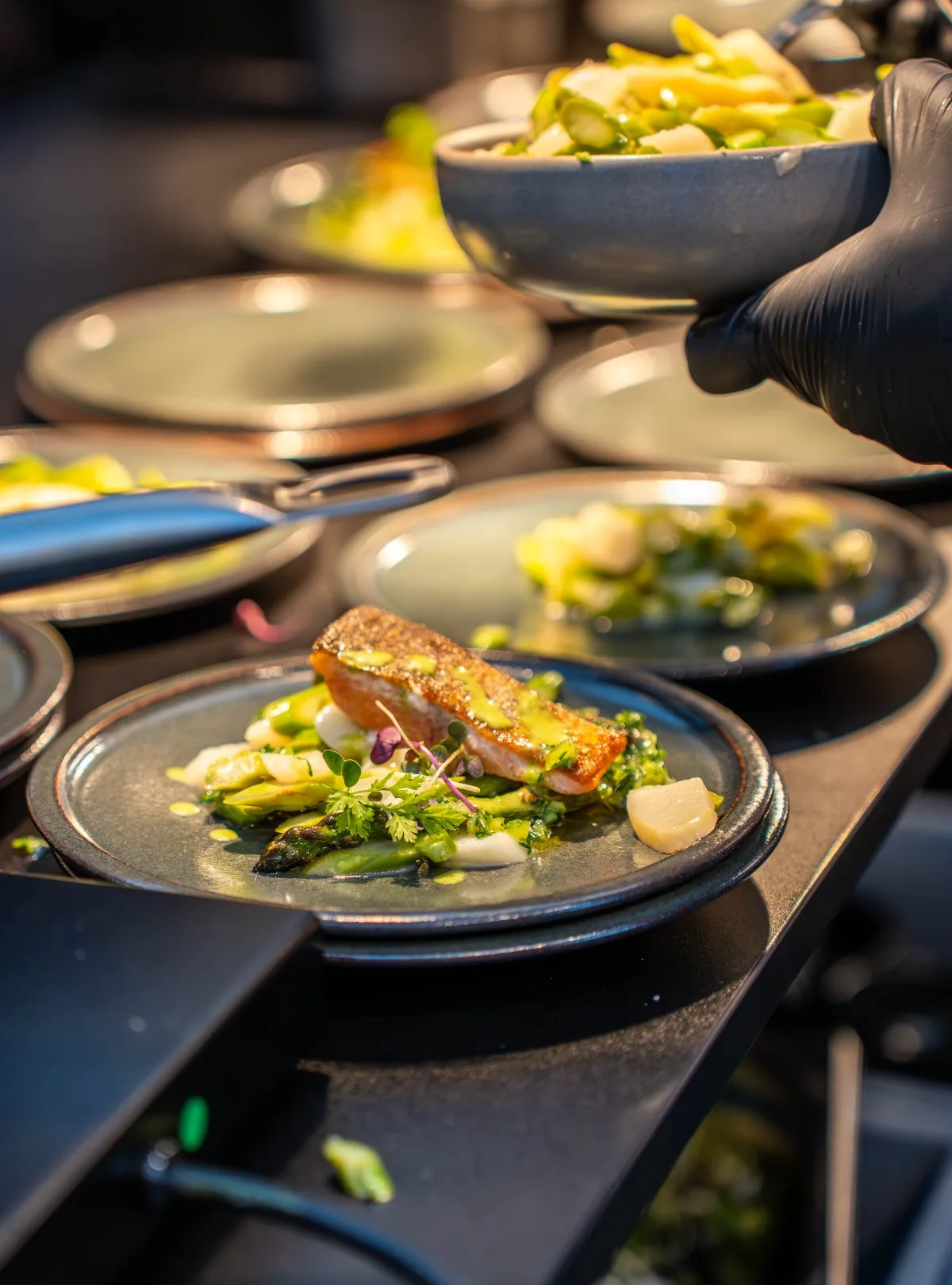 Plated course from the fine-dining menu