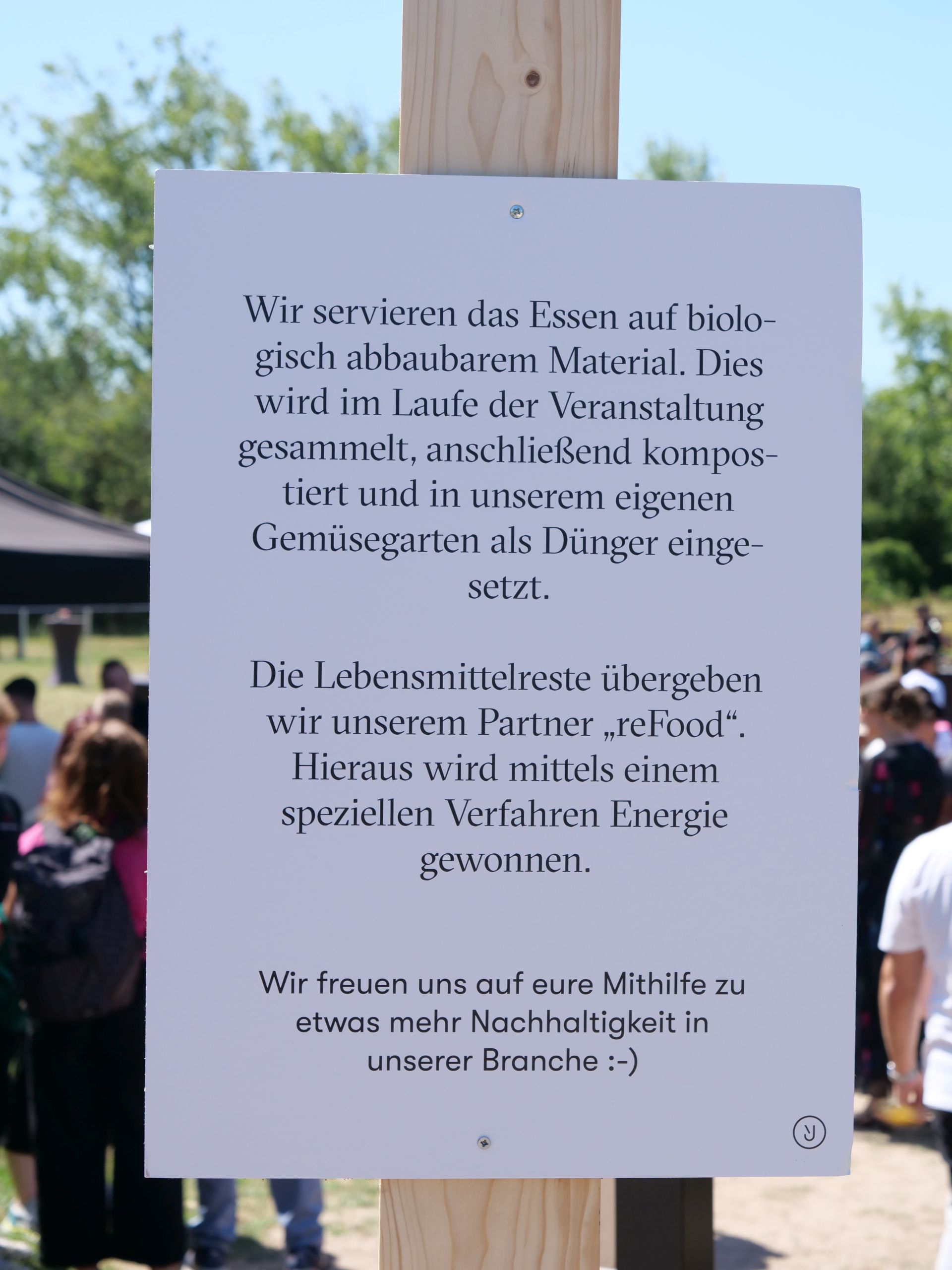 Nachhaltiges Outdoor Event