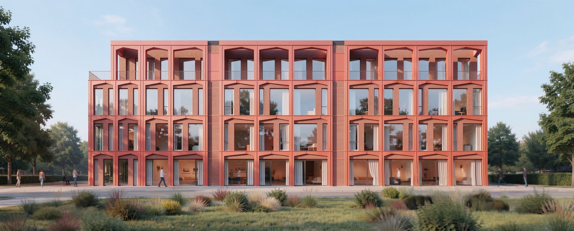 Leverkusen – Visualisierung: denkmalgeschützte Villa und Hotelneubau, Straßenansicht